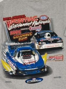 Vintage 38th Annual Pontiac Nationals Shirt Jerzees Men's Size Medium 2002